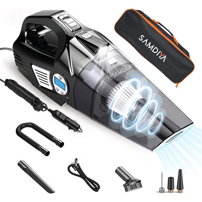 Buy 1 Get 1 Free 4-in-1 Car Tire Inflator Vacuum Cleaner